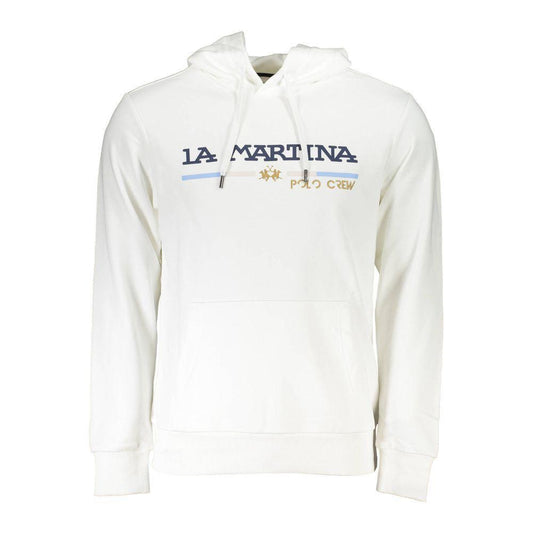 La Martina White Cotton Sweater LA-21508-M