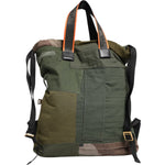 Dolce & Gabbana Military Green Patchwork Rucksack Backpack Bag