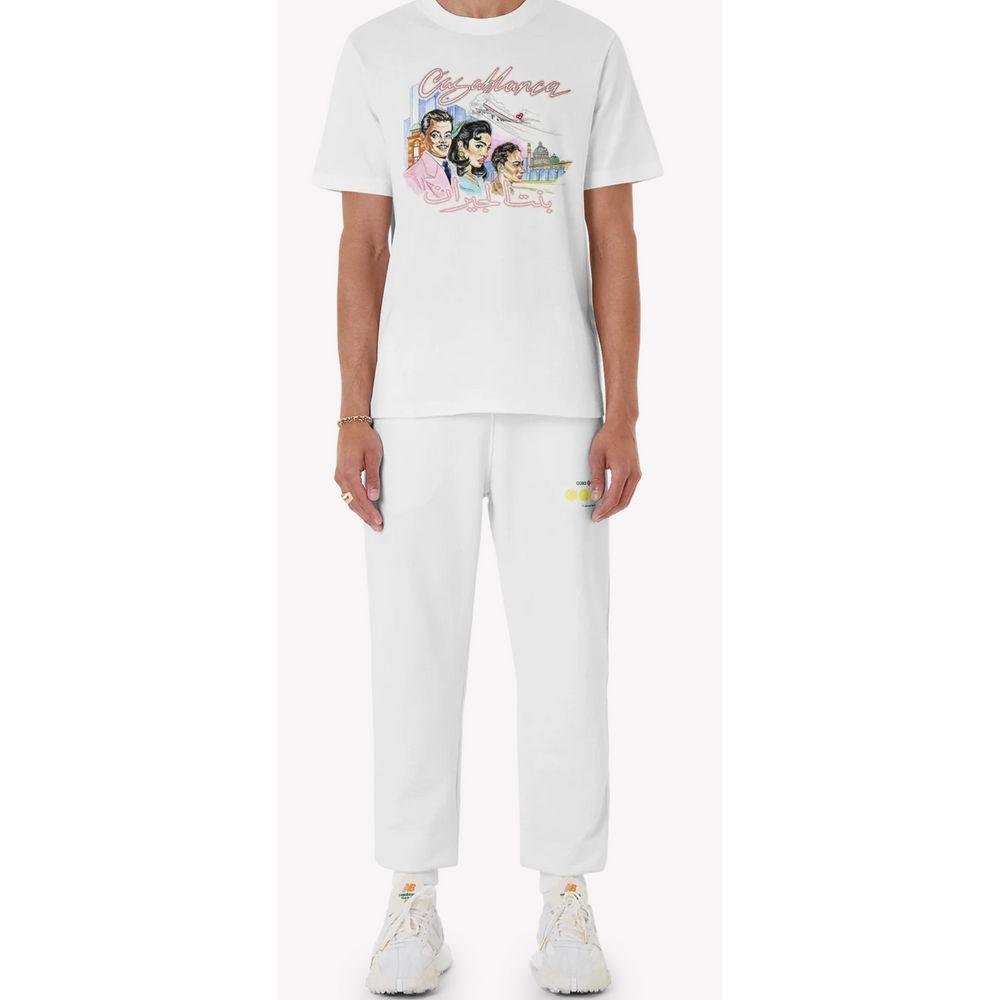 Casablanca White Cotton T-Shirt CA-14858-XS