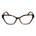 Guess Brown Women Glasses Frame in acetate, full-rim cat eye style with demo lenses, 55-14-145 size, includes branded case.