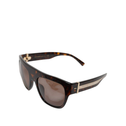 Dolce & Gabbana Dark Brown Havana DG4398F Square Frame Eyewear Sunglasses