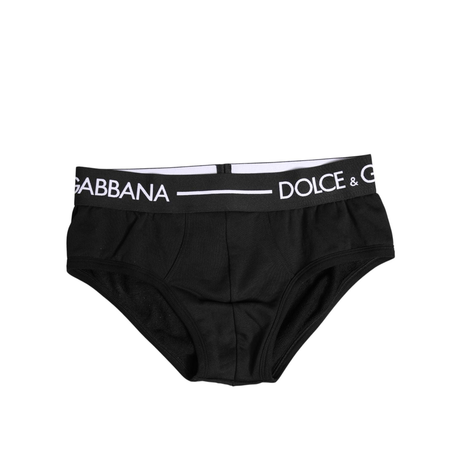 Dolce & Gabbana Black Cotton Stretch Regular Brief Underwear