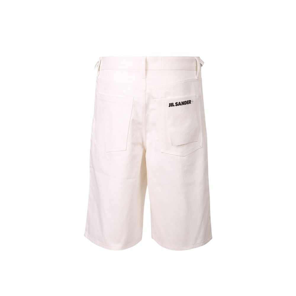Jil Sander White Denim Shorts