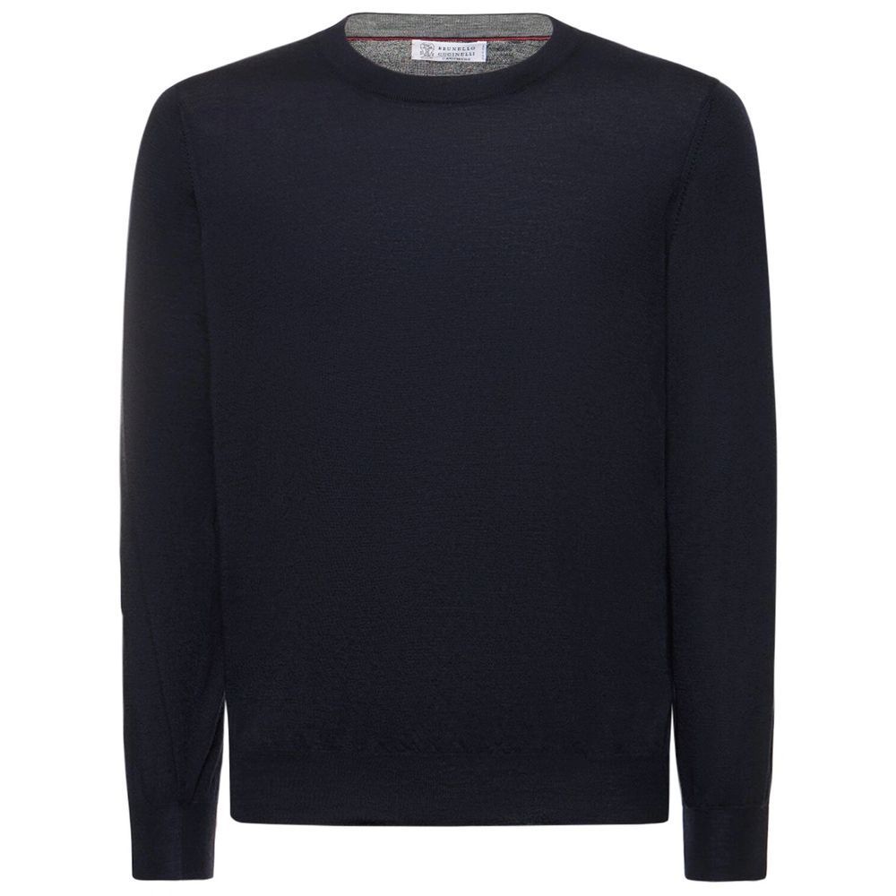 Brunello Cucinelli Blue Cashmere Men's Sweater
