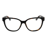 Guess Brown Women Glasses Frame made of acetate with full-rim butterfly style, featuring demo lenses. Fashionable eyewear for women.