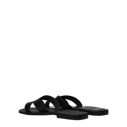 Kenzo Black Leather Slippers