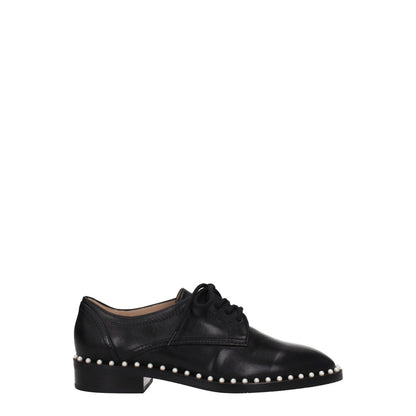 Stuart Weitzman Black Leather Oxfords And Derbies