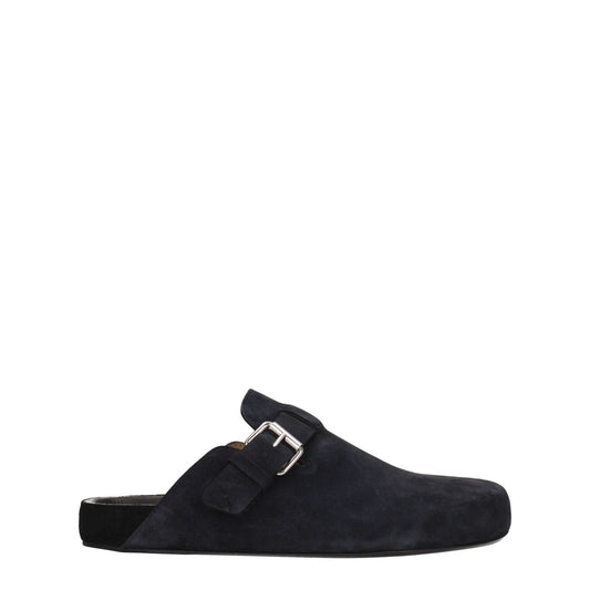 Isabel Marant Black Leather Slippers
