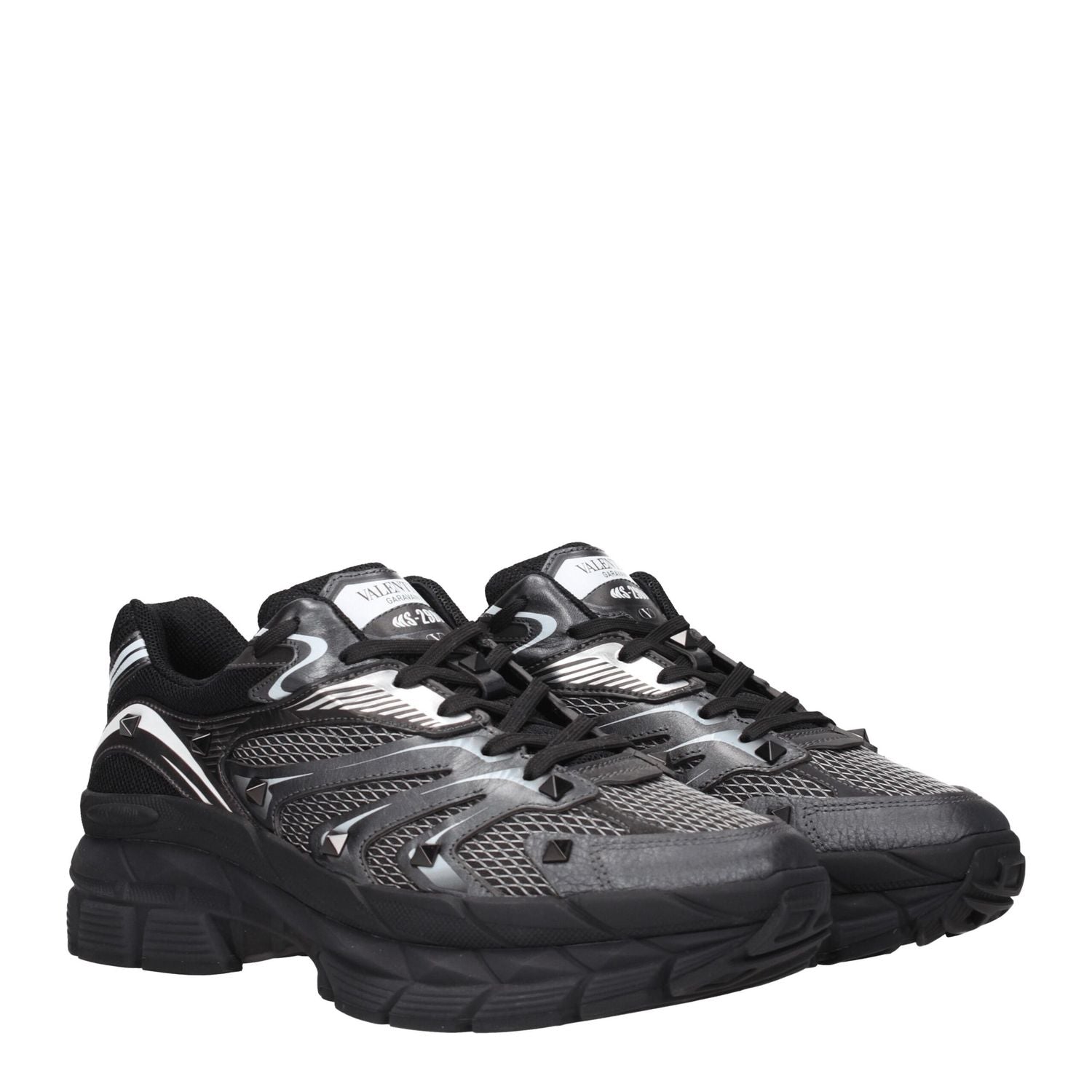 Valentino Garavani Black Fabric Athletic Sneakers