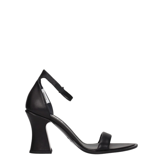 Premiata Black Leather Sandals