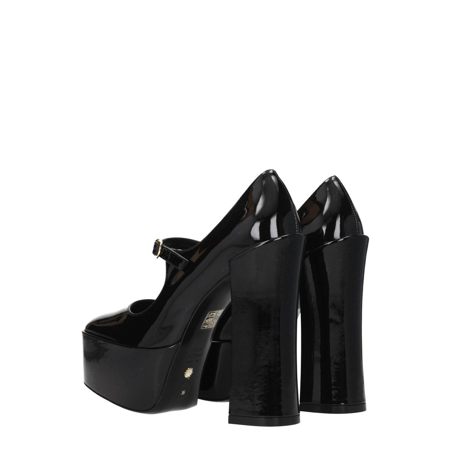 Stuart Weitzman Black Leather Platform Pumps