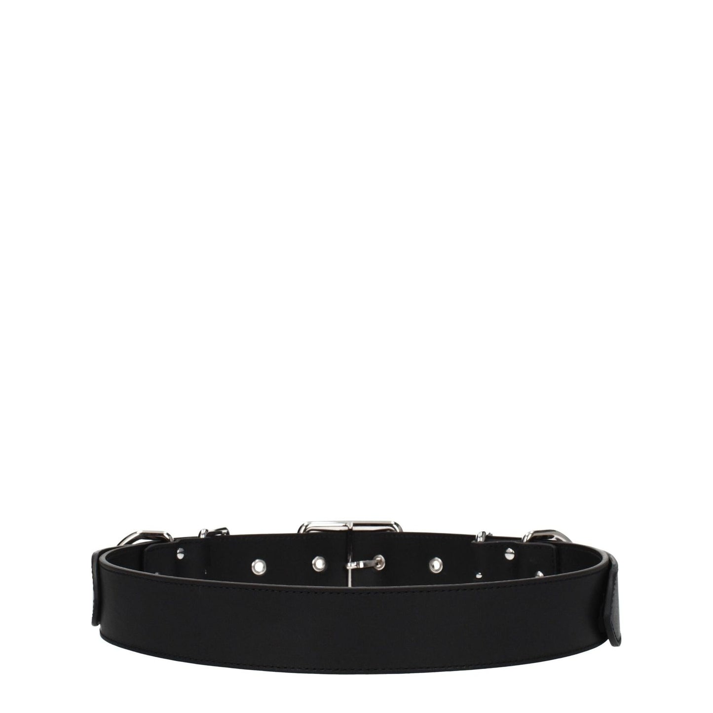 Moschino Black Leather Belt