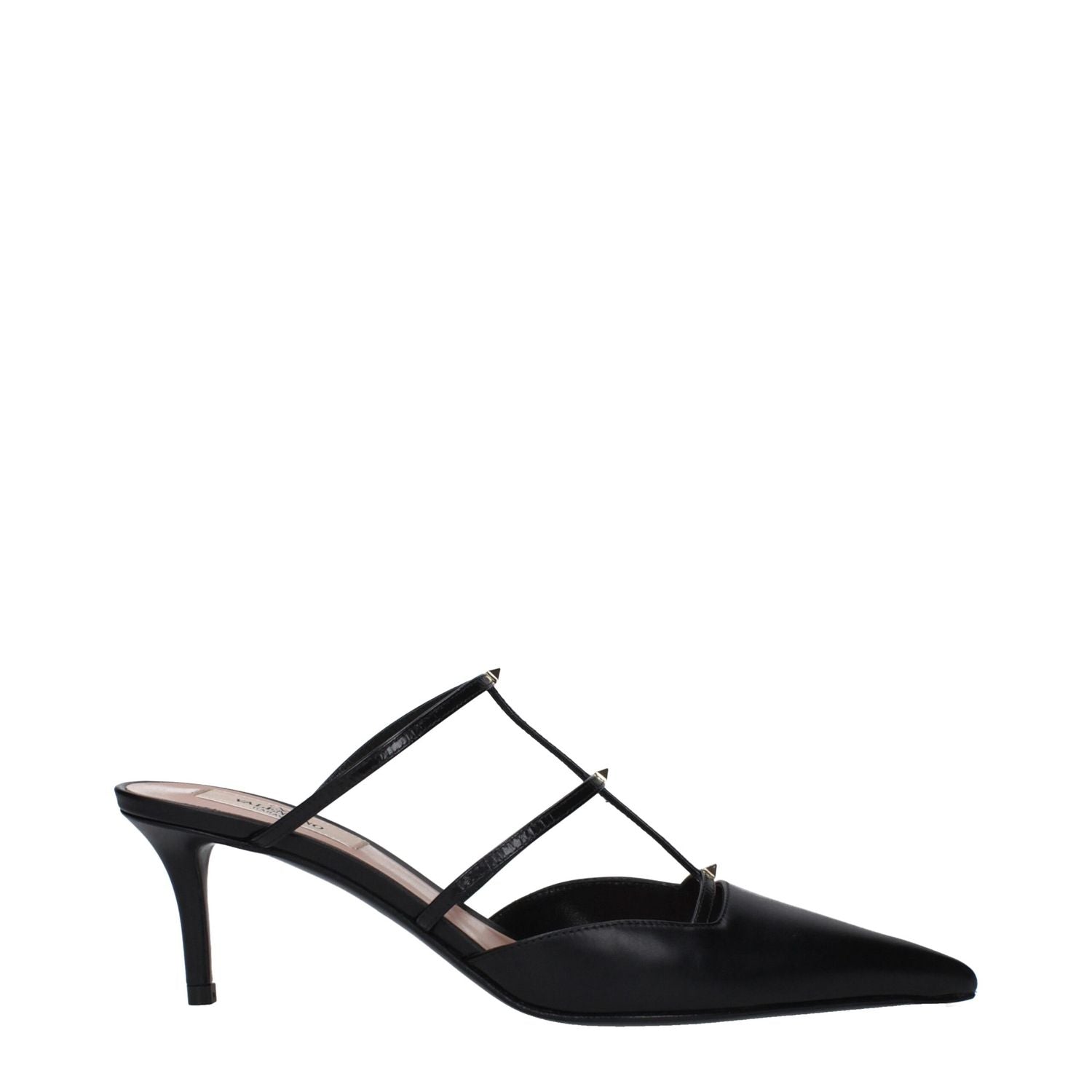 Valentino Garavani Black Leather Sandals