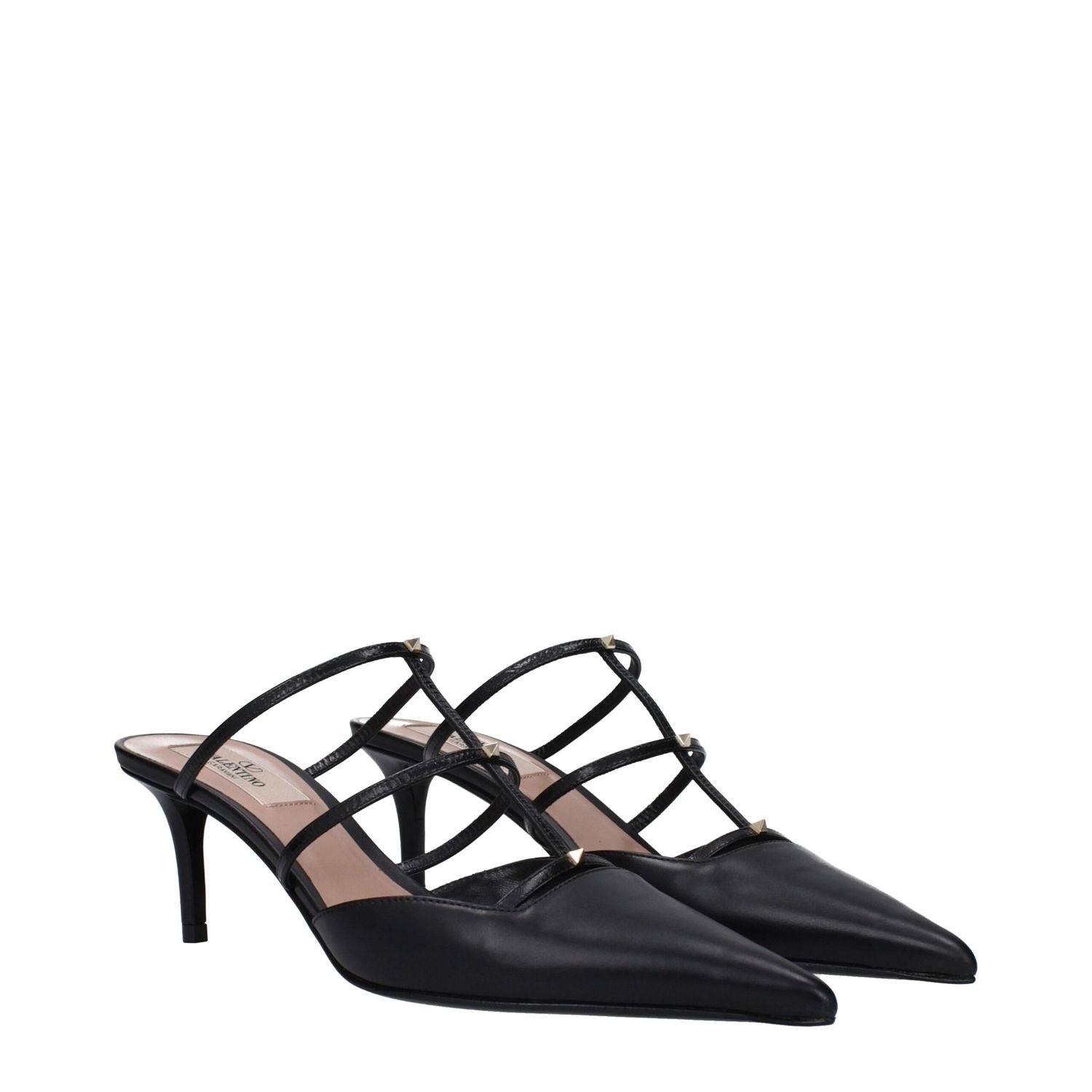 Valentino Garavani Black Leather Sandals