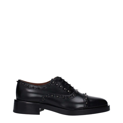Valentino Garavani Black Leather Oxfords And Derbies