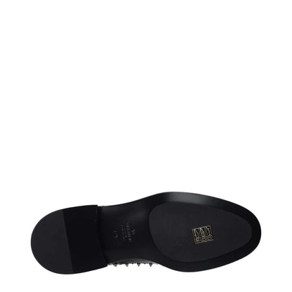 Valentino Garavani Black Leather Oxfords And Derbies