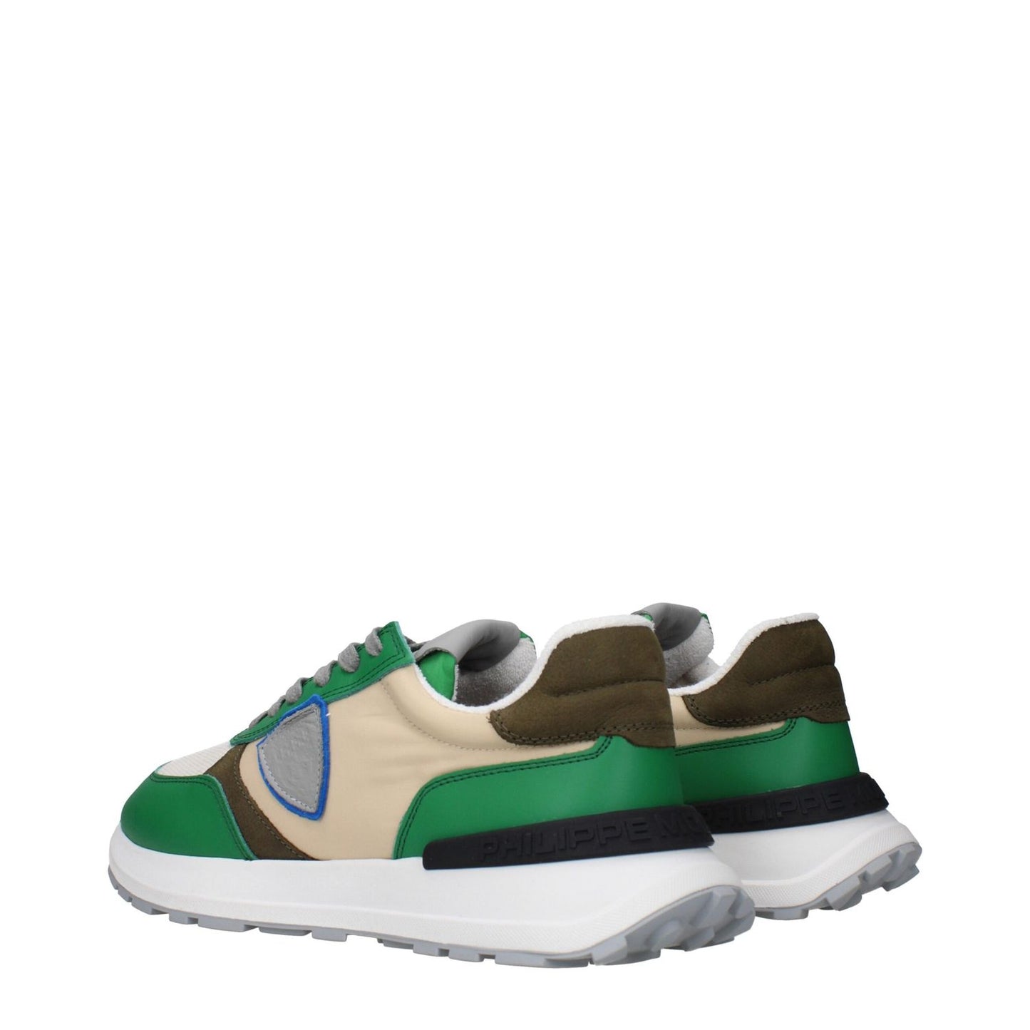 Philippe Model Green Fabric Athletic Sneakers