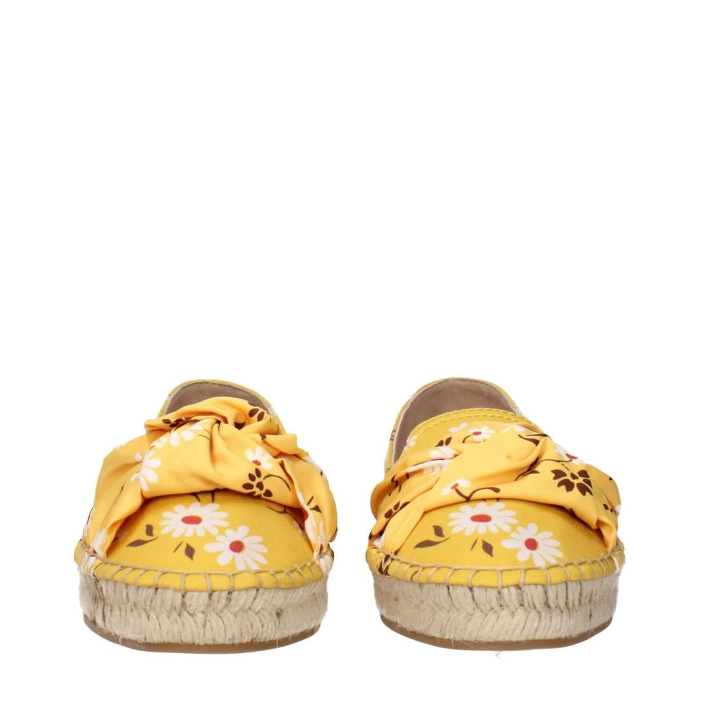 Miu Miu Yellow Fabric Espadrilles