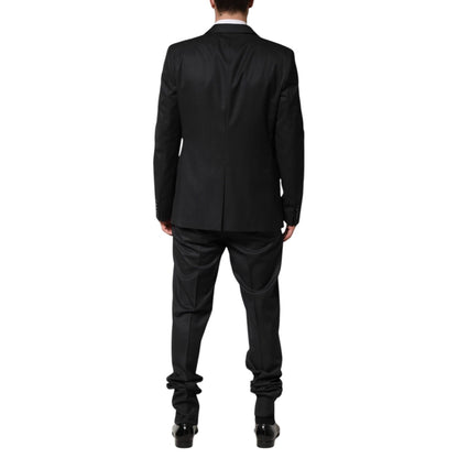 Dolce & Gabbana Dark Gray Wool Single Breasted 2 Piece Suit