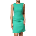 Dolce & Gabbana Green Sleeveless Bodycon A-line Mini Dress