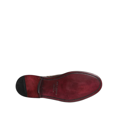 Dolce & Gabbana Brown Chelsea Leather Mid Calf Boots Shoes