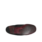 Dolce & Gabbana Black Leather Slip On Men Flat Loafers Shoes