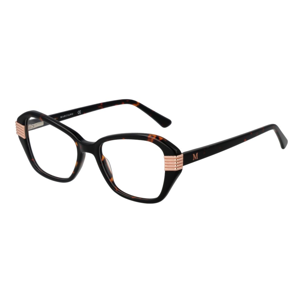 Marciano by Guess Brown Women Glasses Frame in full-rim acetate with cat eye style, including branded case. Size 49-16-145.