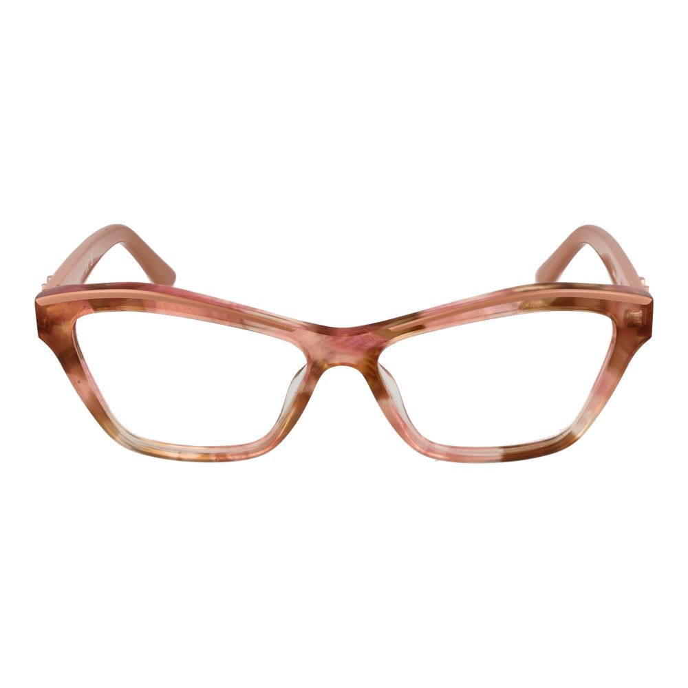 Marciano by Guess Beige Women Glasses Frame acetate full-rim cat eye style with demo lenses, includes branded case.