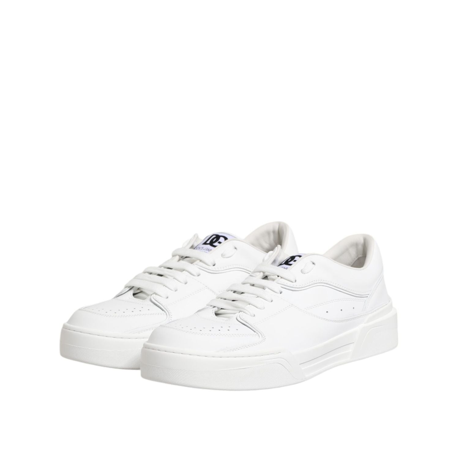 Dolce & Gabbana White Miami Leather Low Top Sneakers Shoes