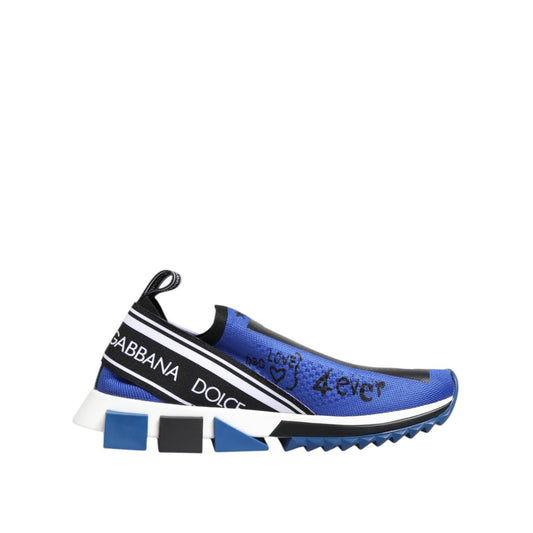 Dolce & Gabbana Blue Logo Low Top Sorrento Sneakers Shoes