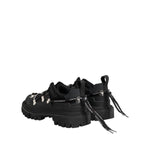 Dolce & Gabbana Black Low Top Lace Up Trekking Sneakers Shoes