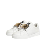 Dolce & Gabbana White Logo Plaque Low Top Men Sneakers Shoes