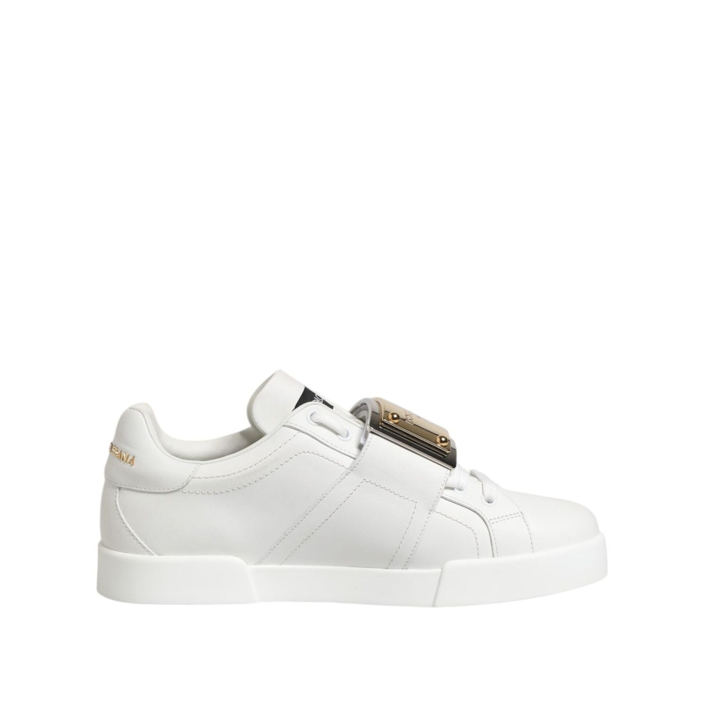 Dolce & Gabbana White Logo Plaque Low Top Men Sneakers Shoes
