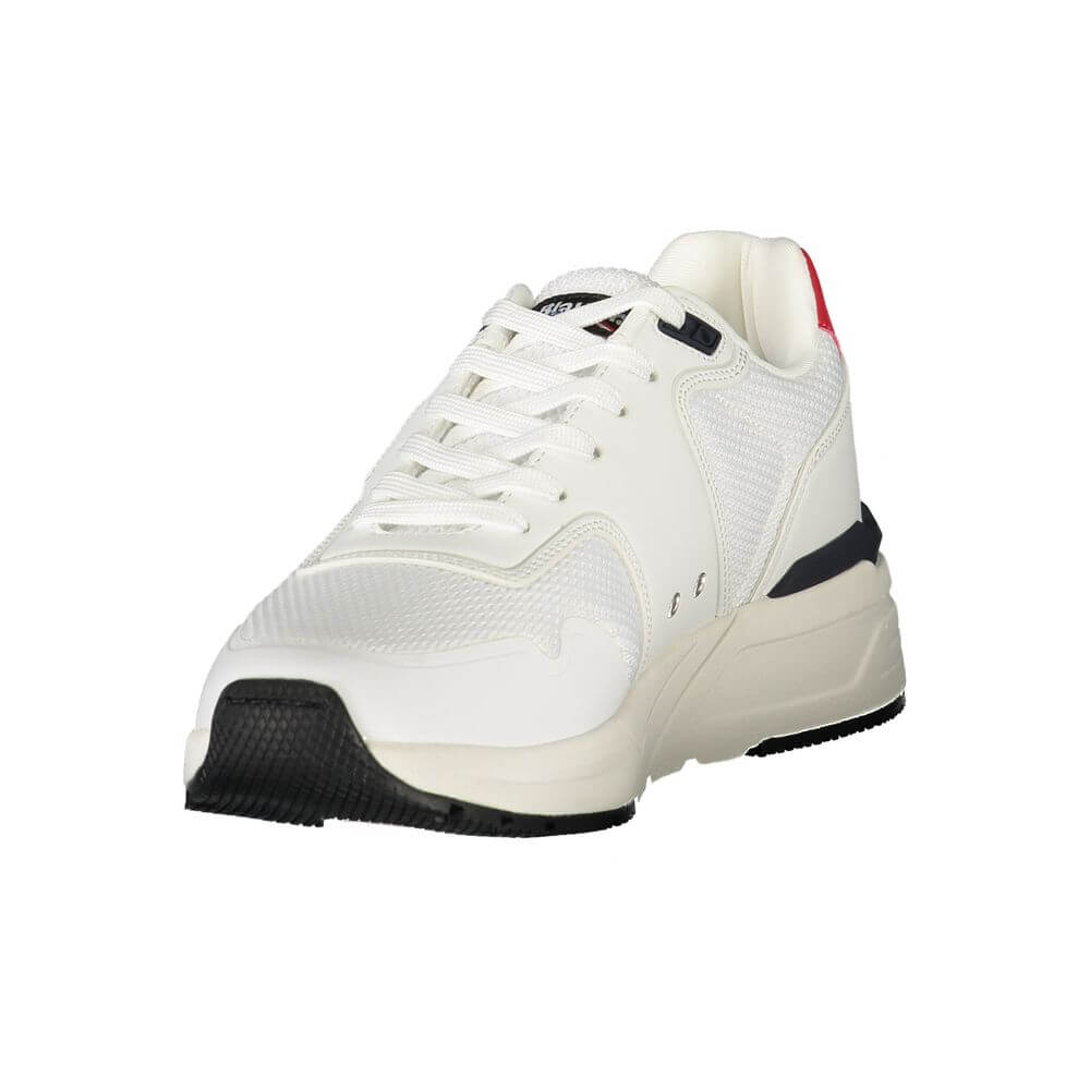 Blauer White Polyester Sneaker
