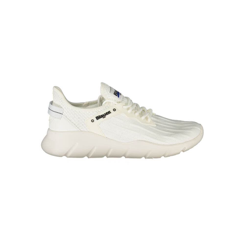 Blauer White Polyester Sneaker