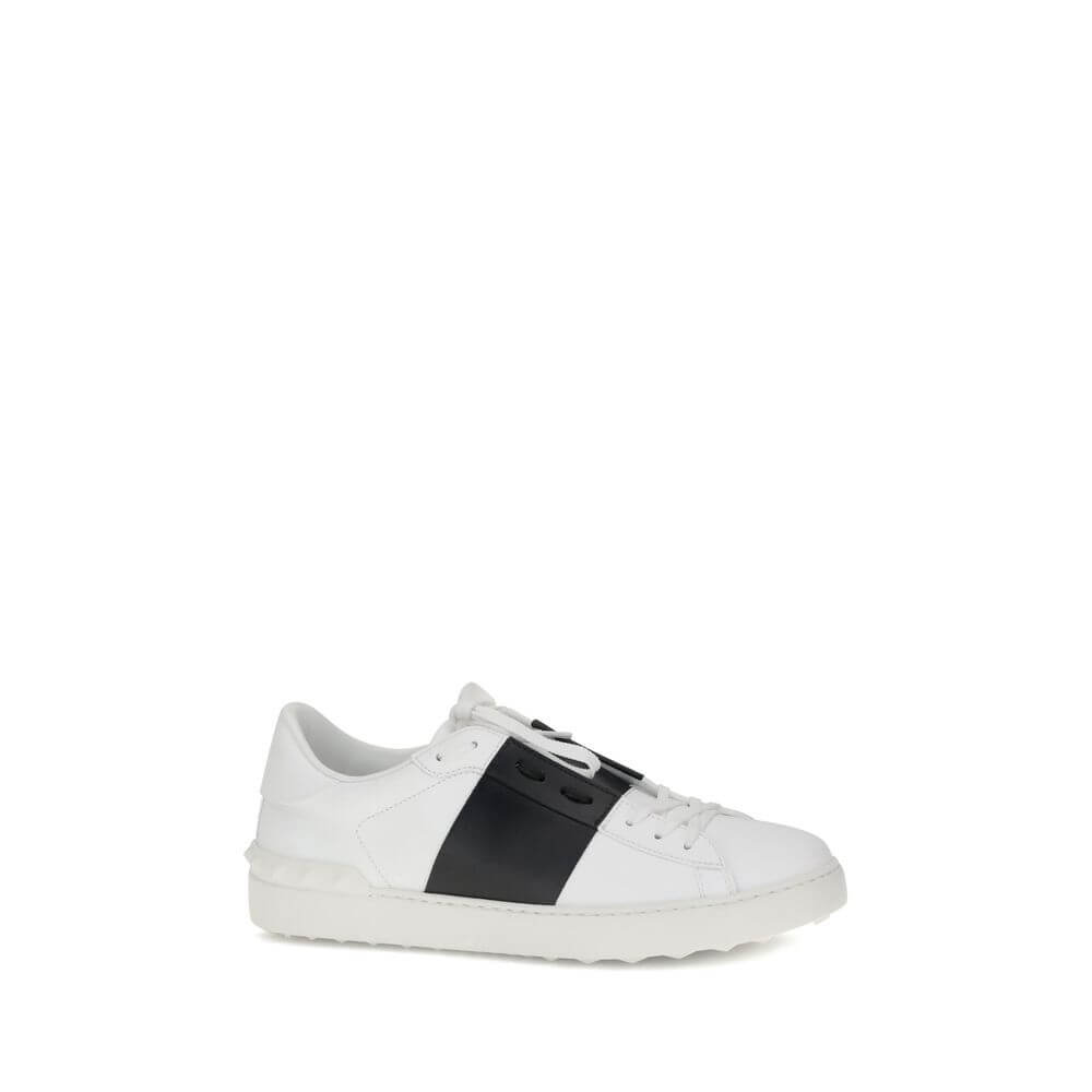 Valentino Garavani White Calf Leather Bos Taurus Low Top Sneakers