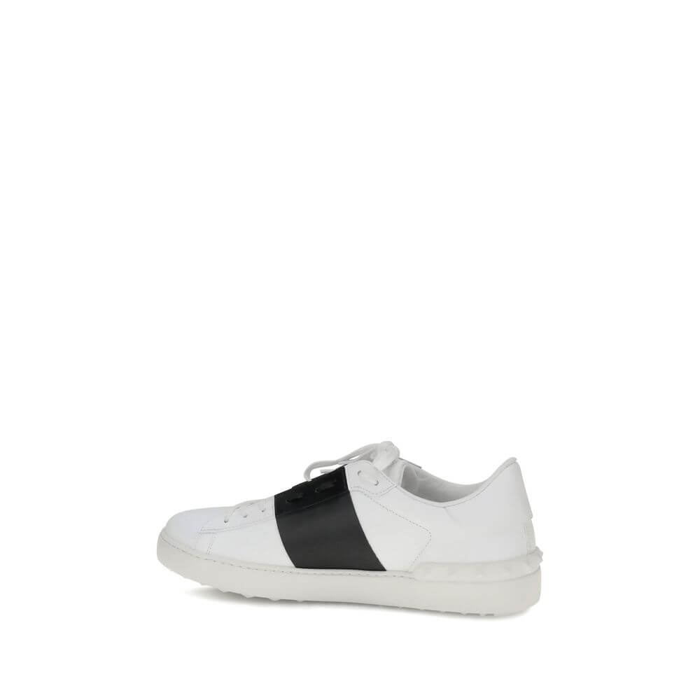 Valentino Garavani White Calf Leather Bos Taurus Low Top Sneakers