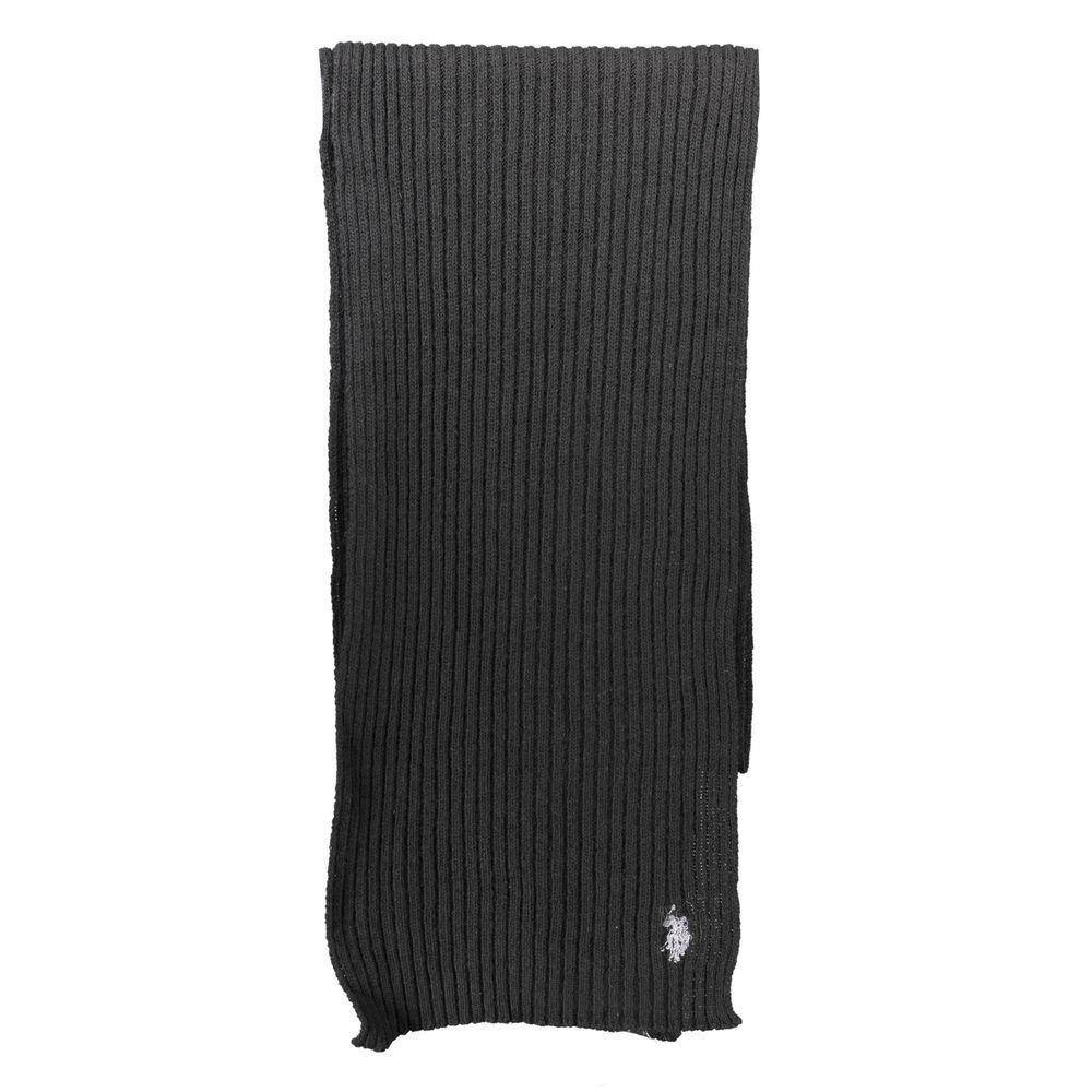 U.S. POLO ASSN. Black Wool Unisex Scarf