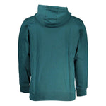 Vans Green Cotton Sweater, long-sleeved hoodie with central pocket and logo print