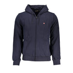 Napapijri Blue Cotton Men Sweater with Hood