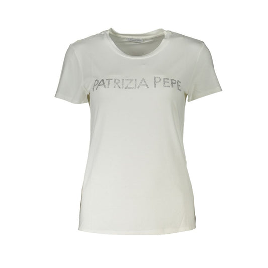 Patrizia Pepe White Elastane Tops & T-Shirt PA-28355-XS