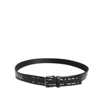 Dolce & Gabbana Black Polyester Leather Metal Buckle Belt