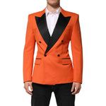 Dolce & Gabbana Orange SICILIA Double Breasted Coat Blazer JKT41549-48