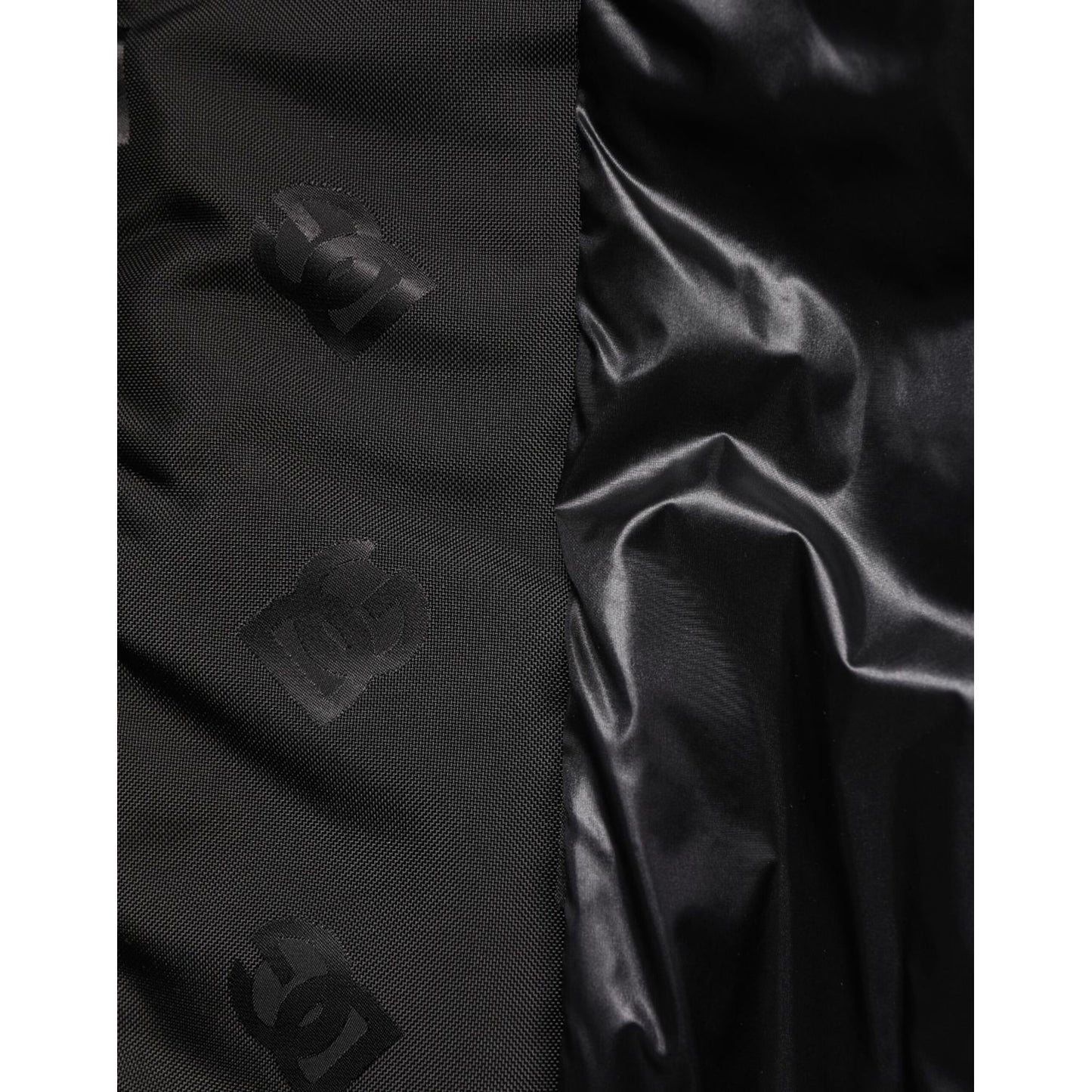 Dolce & Gabbana Black Cargo Windbraker Logo Mania Jacket