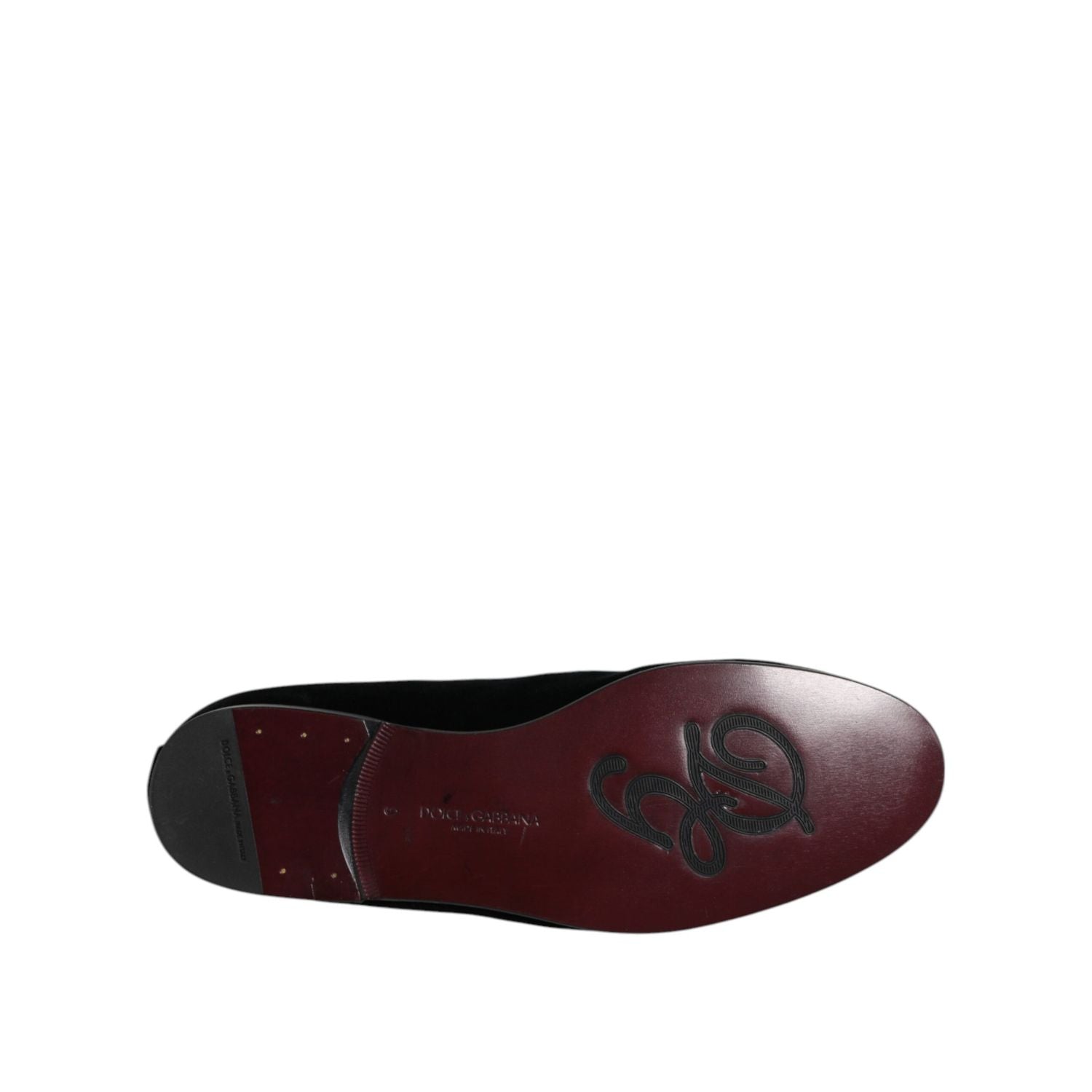 Dolce & Gabbana Black Suede Cross Slip On Loafers Dress Shoes