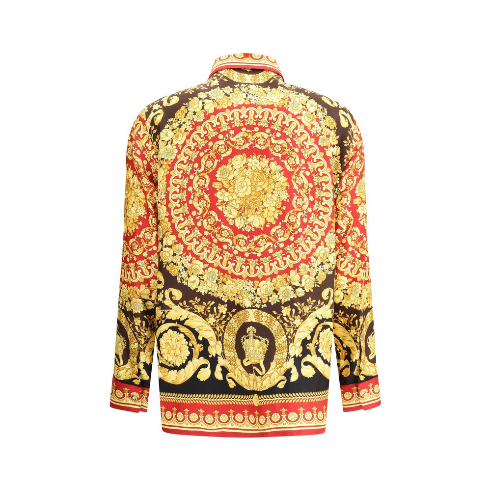Versace Multicolor Silk Pattern Shirt