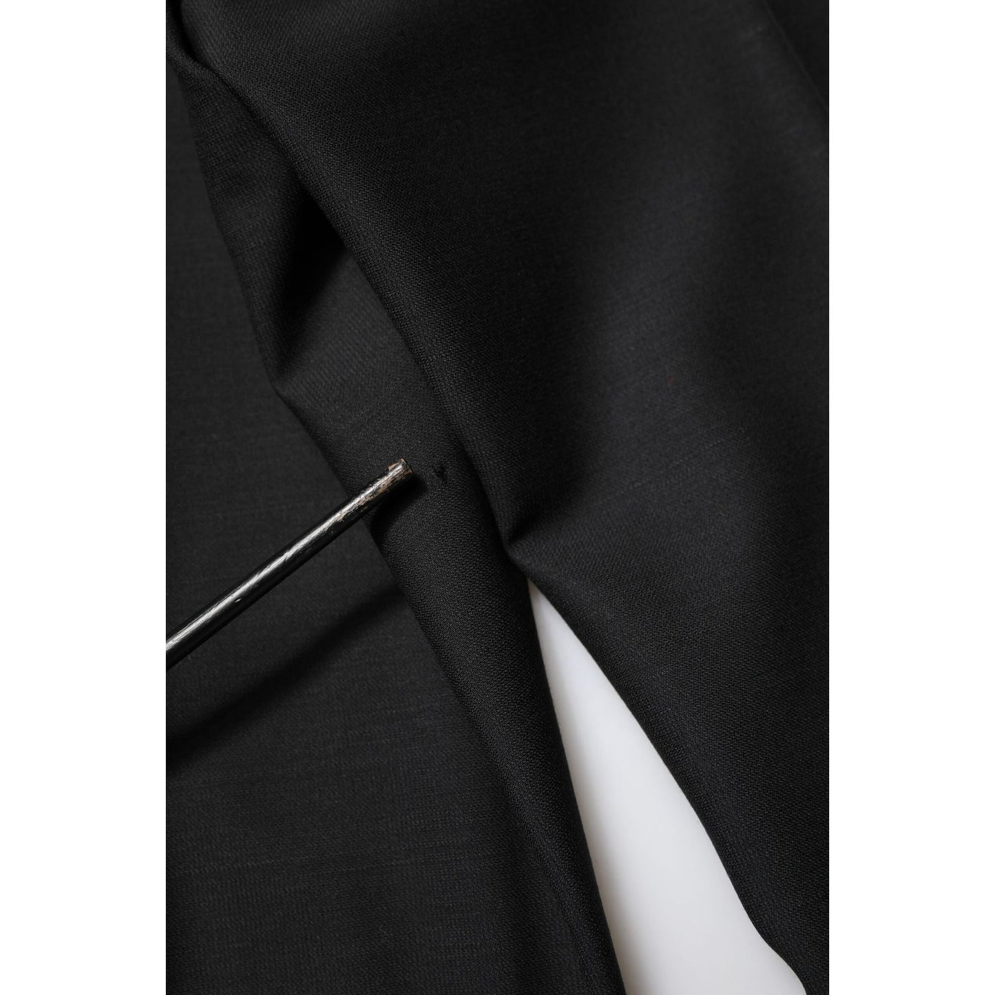 Dolce & Gabbana Black Wool Tapered Formal Men Dress Pants