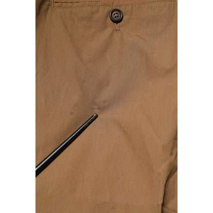 Dolce & Gabbana Brown Cotton Chino Mid Waist Men Jogger Pants