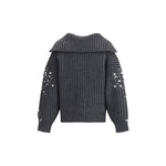 PINKO Rhinestones wool Cardigan