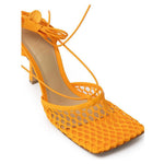 Bottega Veneta Orange Fabric And Leather Pump BO-8853670-EU40/US10